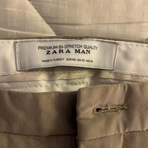 Zara khaki stretchy pants
